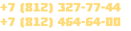 +7 (812) 327-77-44 +7 (812) 464-64-00